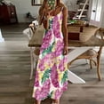 thumbnail image 1 of Ovzne Robes Grande Taille pour Femmes Courbes Robe d'Été pour Femmes Imprimé Sans Manches Col Rond Robe Décontractée Longue Robe Maxi Grande Taille Imprimée Liquidation, 1 of 5