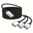 thumbnail image 1 of MesaSe 4FT Long USB Splitter Cable - High-Speed Power Extender with 1 to 3 Female Ports - Durable Adapter for Webcam  Camera  Phone  Hub  Mouse  Keyboard  Printer  Headset  Xbox - Univers, 1 of 6