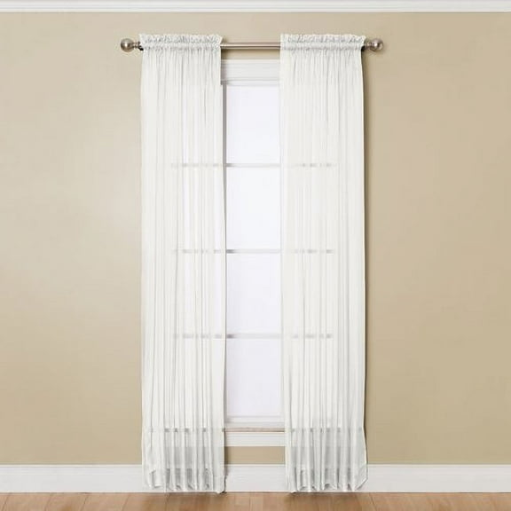 Natco Home Solunar Solid Sheer Rod Pocket Single Curtain Panel