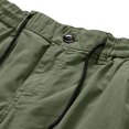 thumbnail image 5 of Jinhomg Mens Outdoor Cargo Pants Big and Tall Comfy Elastic Drawstring Waist Work Pants Heavyweight Full Length Hiking Pants with Multi Pockets Todays Army Green L, 5 of 9