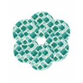 thumbnail image 7 of 13 Inch Round Placemats Set of 6, Green Geometric Moroccan Non Slip Heat Insulation PP Table Mats, Abstract Art Teal Ombre Modern Washable Place Mats for Kitchen Dining Party Table Decor, 7 of 7