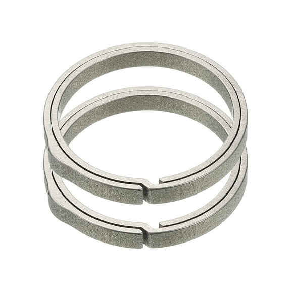 Titanium Keychain Rings 2 Pcs 1-inch Split Side Pushing Key Rings Split Key Ring Circle Assorted for Home Car Office Keys Attachment Key Chain Silver