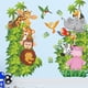 thumbnail image 4 of Calcomanías de pared de animales de la selva, pegatinas de pared de animales de dibujos animados, elefante, mono, jirafa, León, calcomanías de pared para bebé, guardería, habitación de niños, decorac TUNC Sencillez, 4 of 5