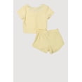 thumbnail image 2 of Womens Toddler Girls Rib Knit Lace Trim Pintuck Top and Shorts, 2 of 2