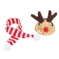 thumbnail image 2 of Ropa de disfraz de Navidad para reptiles, sombrero de Papá Noel con dragón barbudo, decoración navideña de lagarto, juego de bufanda con sombrero de paja para reptiles, durabilidad extendida, 2 of 8