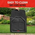thumbnail image 6 of Motor Trend 943-BK FlexTough Defender Car Floor Mats -Next Generation Deep Dish Heavy Duty Contour Liners for Car SUV Truck & Van-All Weather Protection, Trim to Fit Most Vehicles Black, 6 of 10