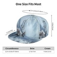 thumbnail image 4 of Zufioo Winter Reindeer In Snowy Mountains Print Flat Brim Baseball Cap, Sun Protection, Sweat Absorption, Adjustable Sports Cap, Suitable for Men and Women in All Seasons, 4 of 7