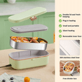 thumbnail image 4 of Portable Heating Lunch Box with 304 Food Grade Stainless Steel Container 0.9L Self Heating Warmer Container for Office, 4 of 5