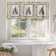 thumbnail image 4 of Christmas Snowman Valances for Windows, 54 x 18in, Xmas Tree Holly Bell Graffiti Retro Rod Pocket Kitchen Valance Curtain Light Filtering Window Treatments for Living Room Bedroom, 1 Panel, 4 of 7