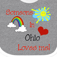 thumbnail image 4 of Inktastic Someone in Ohio Loves Me Boys or Girls Baby Bib, 4 of 4