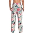 thumbnail image 3 of Daiia Roses and Butterflies Men's Sleep Pant with Pockets and Drawstring,Pajama Pants-Small, 3 of 9