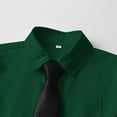 thumbnail image 4 of Boys Button Down Shirts Green Short Sleeve Shirt Boys Boys Formal Outfit 100 Days Of School Shirt Boys Girls Fashion, 4 of 9