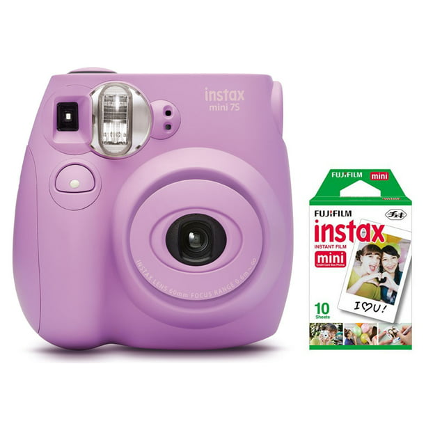 Roestig Fabel Staren Fujifilm Instax Mini 7S Instant Camera (with 10-pack film) - Lavender -  Walmart.com