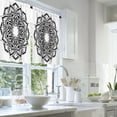thumbnail image 2 of LALILO Kitchen Curtains and Valances Set of 3 36" Coloring Window Treatment Tiers for Window Decor, 2 of 5