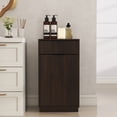 thumbnail image 2 of Jopath 10-Gallon Woodgrain Tilt-Out Trash Can Cabinet with Wave-Textured Drawer and Pull-Out Bin for Living room Bathroom Kitchen Walnut, 2 of 9