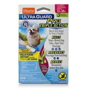 Angle View: Hartz UltraGuard Pro with Aloe Flea & Tick Drops for Dogs 15-30 lbs, 3 Monthly Treatments