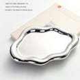 thumbnail image 3 of Pebbuoy Ceramic Jewelry Tray Trinket Dish Cloud Design Vanity Key Holder for Women Ring Holder Dish Silver Plate Bowl Room Decor Aesthetic Birthday Gift, 3 of 7
