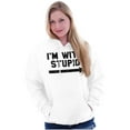 thumbnail image 4 of I'm With Stupid Classic Rude Insult Hoodie Sweatshirt Women Men Brisco Brands X, 4 of 6