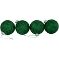 thumbnail image 3 of Northlight Glitter Lined Diamonds Glass Christmas Ball Ornament - 3" (80mm) - Green - 4ct, 3 of 6