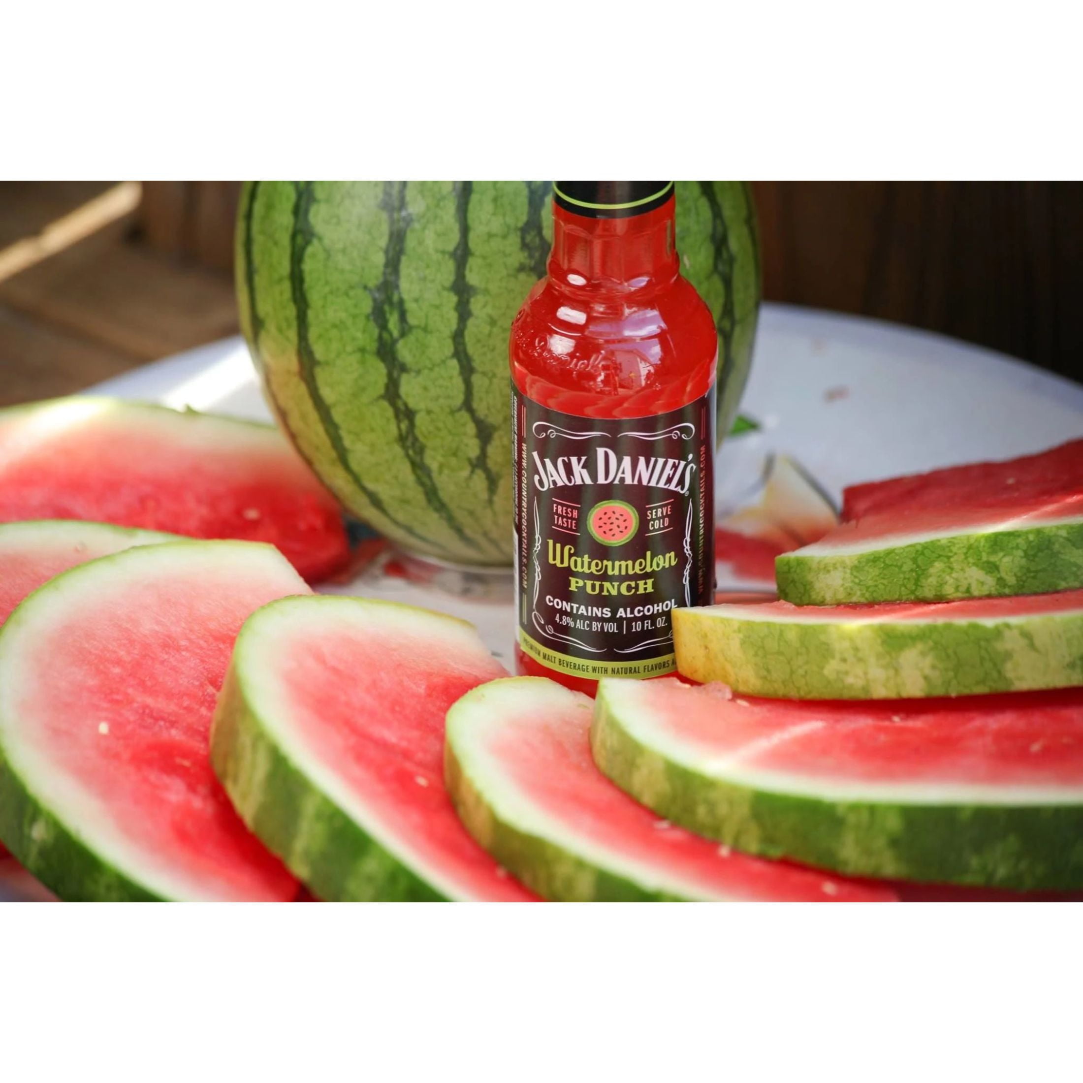 Jack Daniel's Watermelon Punch Malt Beverage, 6 pack, 10 fl oz Bottle, 4.8% ABV