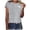 Grey, variant on Graphic Tees for Women's T-Shirts Casual Cat Print Short Sleeve Tennis Blouse for Everyday Style Platform Rival Comparison Black S