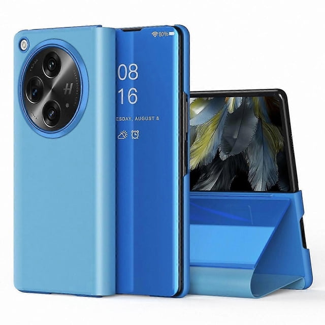 Leather Stand Case for OnePlus Open and Oppo Find N3 5G-Compatible Phone Cover with View Window