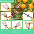 thumbnail image 4 of 13 FT Extendable Fruit Picker Pole Tool Adjustable Long Handle Fruit Picker Metal Basket Fruit Grabber Tool with Protective Foam Pad Stainless Steel Garden Picker Tool for Apple Mango Lemon, 4 of 7