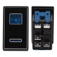 thumbnail image 4 of SPST On Off, DC12-24V Double Light Single Throw Rocker Switch Panel Plug and Play Black Shell IP65 Waterproof Overload Protection  for Cars Motorcycles Yachts Blue, 4 of 7
