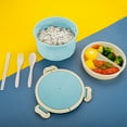 thumbnail image 3 of Pxyqht Leak-proof Lunchbox, Double Lid Soup Bowl, Food Grade Plastic Bento Box, Microwave Safe Container, Ideal for Home and Office Use, 3 of 6