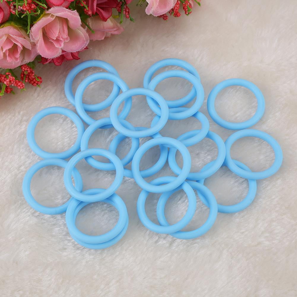 Mgaxyff Silicone Orings Baby Pacifier Clips,20pcs Silicone Safe ORings Dummy Pacifier Chain