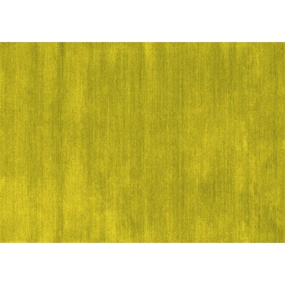 Ahgly Company Indoor Rectangle Abstract Yellow Contemporary Area Rugs, 3' x 5'