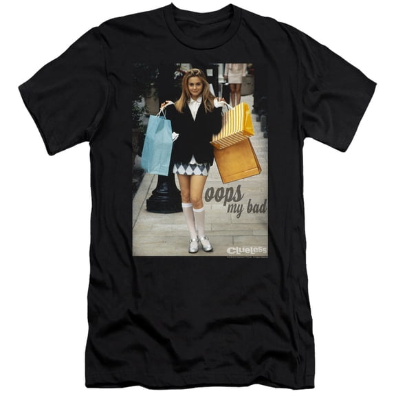 Clueless Oops My Bad Adult 30/1 T-Shirt Black