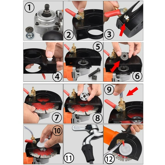 Angle Grinder Shield Set Water Cutting Machine Base Safety Cover With Water Pump