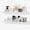 White, variant on 24 Inch White Floating Shelves with Lip, Wall Mounted Picture Ledge, Versatile Wood Wall Shelf for Kitchen Bathroom Living Room, Display Shelf for Photos Books Spice, Set of 2