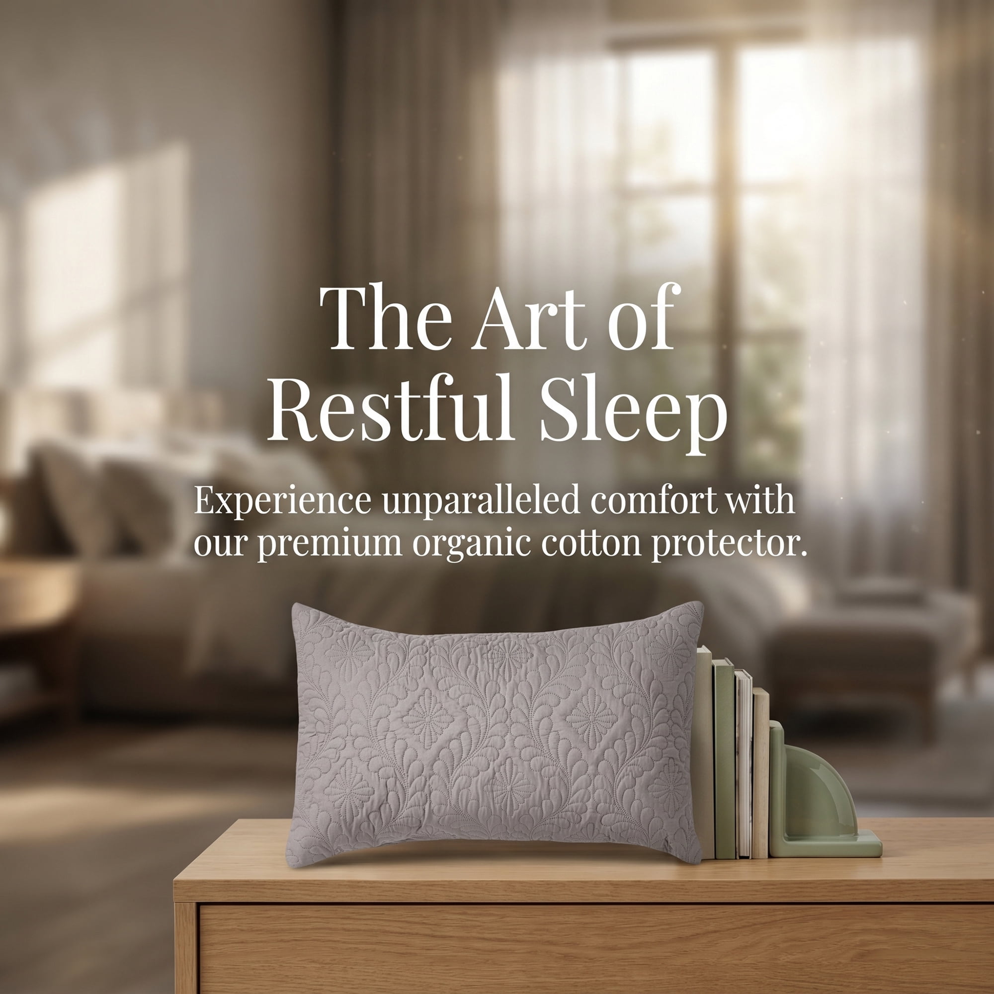 Unique Bargains Pillow Protectors with Envelope Standard Breathable Cotton Covers Gray