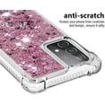 thumbnail image 4 of Compatible with Samsung Galaxy A52 5G Case Glitter Liquid Cute Clear Phone Case Floating Quicksand Shockproof Protective Bumper Silicone TPU Case for Samsung Galaxy A52 5G Love Rose YB, 4 of 12