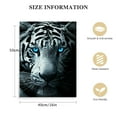 thumbnail image 2 of COMIO  Black and White Canvas Wall Art Blue Eye Tiger Pictures Print Jungle Wild Animal Portrait Painting Stretched and Framed Artwork for Home Decoration, 2 of 5