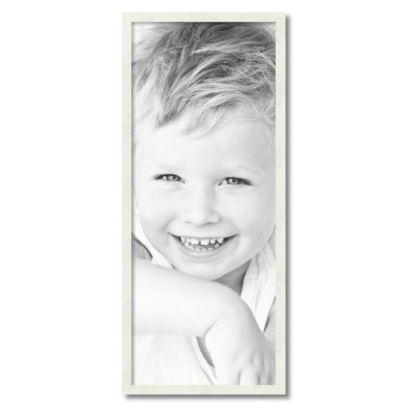 ArtToFrames 15" x 37" White Picture Frame, 15x37 inch White Wood Poster Frame (WOM-5140)