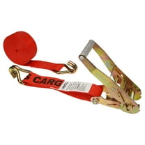 2" x 27' Red Ratchet Strap w/ Double J Hook