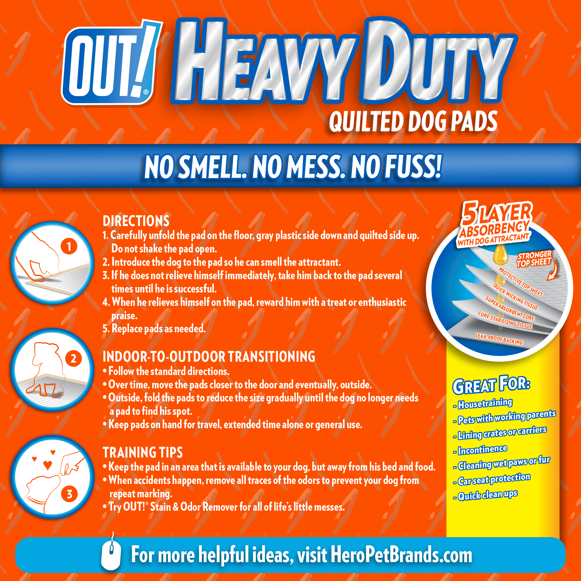 OUT! Heavy Duty XXL Dog Pads, 26x30 Inches, 30 Count photo 7