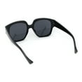 thumbnail image 4 of Womens Horn Rim Large Butterfly Plastic Fashion Sunglasses All Black, 4 of 4