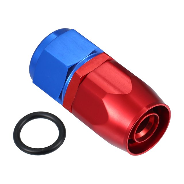 Unique Bargains AN12 Female Fuel Line Adapter Fittings Top 0 Degree Fuel Line Connector for Car Blue Red