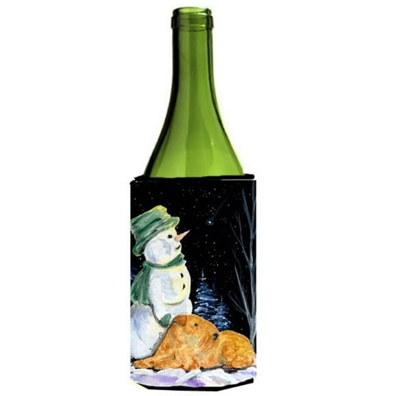 Snowman With Lakeland Terrier Wine bottle sleeve Hugger - 24 oz.
