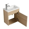 thumbnail image 4 of BNK  18 Inch Modern Powder room vanity with Soft Close Door, Single Sink Bathroom Vanity,18x10 American White Oak 17.3"Wx10.2"Dx19.9"H, 4 of 5