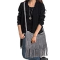 thumbnail image 2 of CAIXIA Messenger Bag For Women Woven Fringe Detail Casual Crossbody Messenger Purse, Simple Fashion Shoulder Bag For Daily Everyday Outfits, 2 of 6