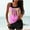 Pink, variant on Women's Plus Size Tankini Swimsuits with Shorts Two Piece Bathing Suits Ruffle Swimsuits Tummy Control Swimwear