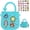 Dark Green, variant on Mini Silicone Tote Bag for Girls, DIY Beach Bag with 25pcs Cute Patches & Adjustable Strap