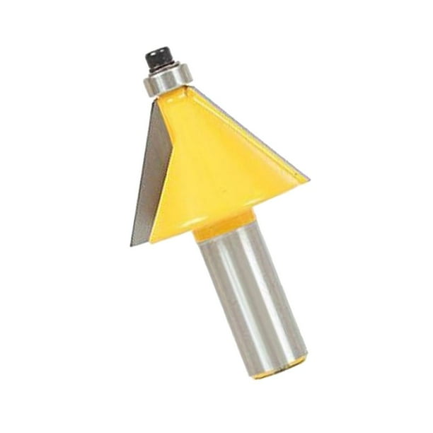 1/2, 1/4 pulgadas Vástago Fresa Broca Chaflán Borde biselado de carpintería 30 grados 0.5 inch