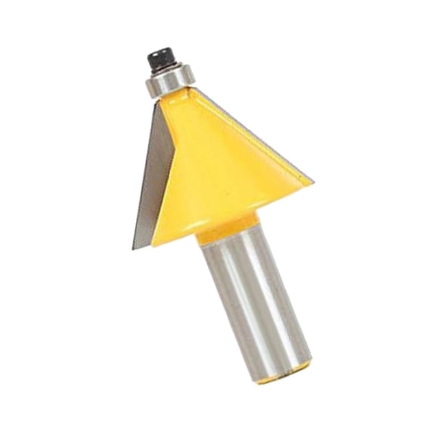 Vástago de 1/2'' Broca para enrutador de corte de borde biselado con biselado de 15/16" (Diám.) 30 grados 0.5 inch kusrkot Broca de enrutador biselado de chaflán