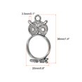 thumbnail image 2 of Uxcell Owl Shaped Alloy Open Back Bezel Pendants DIY Hollow Resin Frame, Black 20 Pack, 2 of 5